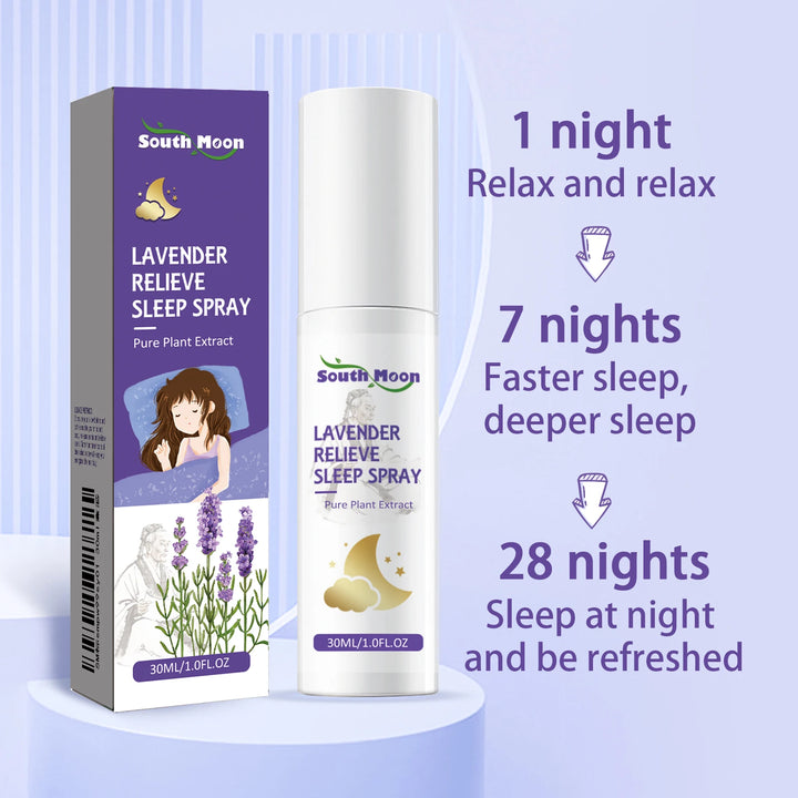 Lavender Sleep Spray Insomnia Therapy Pillow Mist Relieve Stress Effective Aromatherapy Improving Tired Sleep Essential Care Oil