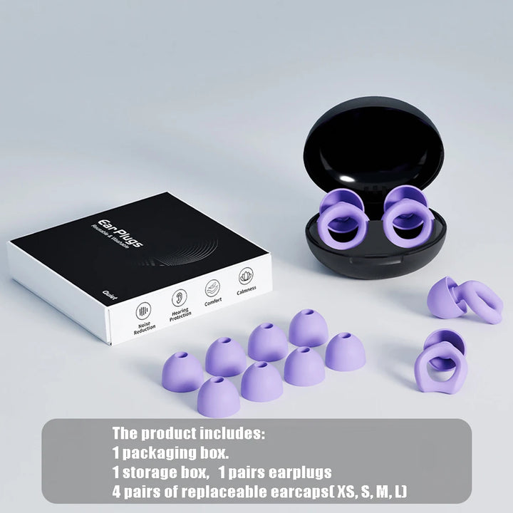 Silicone Earplugs Sleeping Earplugs Noise Reduction Waterproof Ear Plug Suitable for sleep, travel office and noisy environments