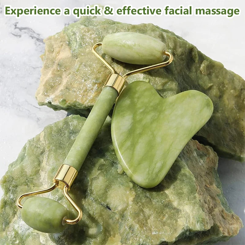 Jade Roller & Gua Sha Sculpting Set