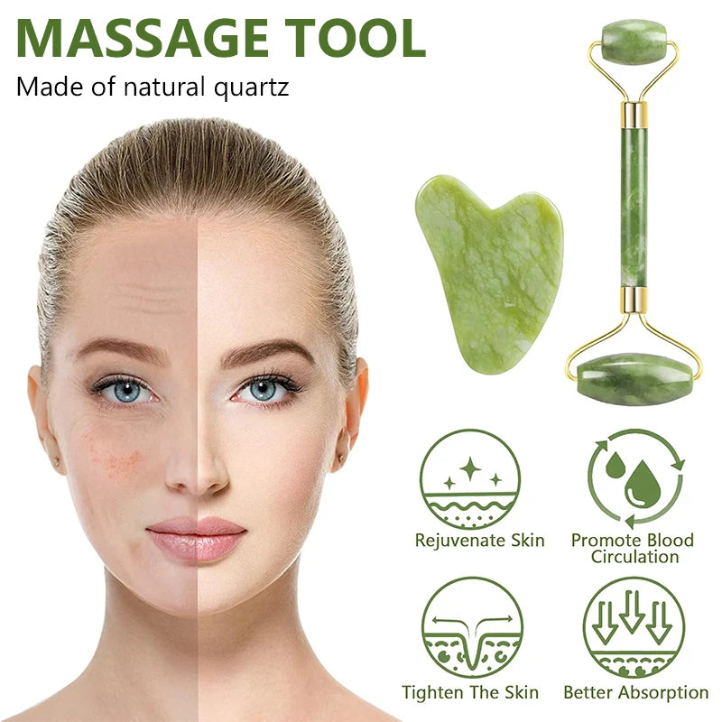 Jade Roller & Gua Sha Sculpting Set