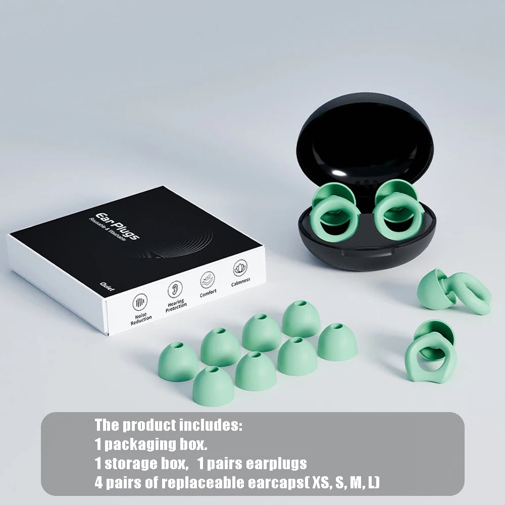 Silicone Earplugs Sleeping Earplugs Noise Reduction Waterproof Ear Plug Suitable for sleep, travel office and noisy environments