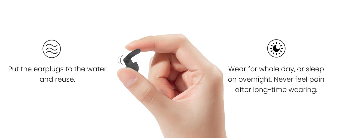 Silicone Earplugs Sleeping Earplugs Noise Reduction Waterproof Ear Plug Suitable for sleep, travel office and noisy environments