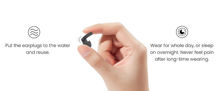 Silicone Earplugs Sleeping Earplugs Noise Reduction Waterproof Ear Plug Suitable for sleep, travel office and noisy environments