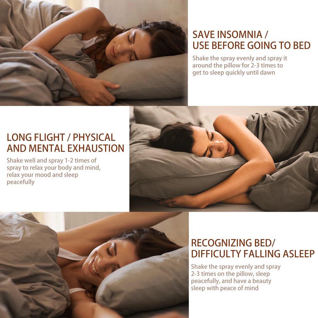 Lavender Sleep Spray Insomnia Therapy Pillow Mist Relieve Stress Effective Aromatherapy Improving Tired Sleep Essential Care Oil