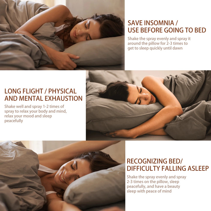 Lavender Sleep Spray Insomnia Therapy Pillow Mist Relieve Stress Effective Aromatherapy Improving Tired Sleep Essential Care Oil