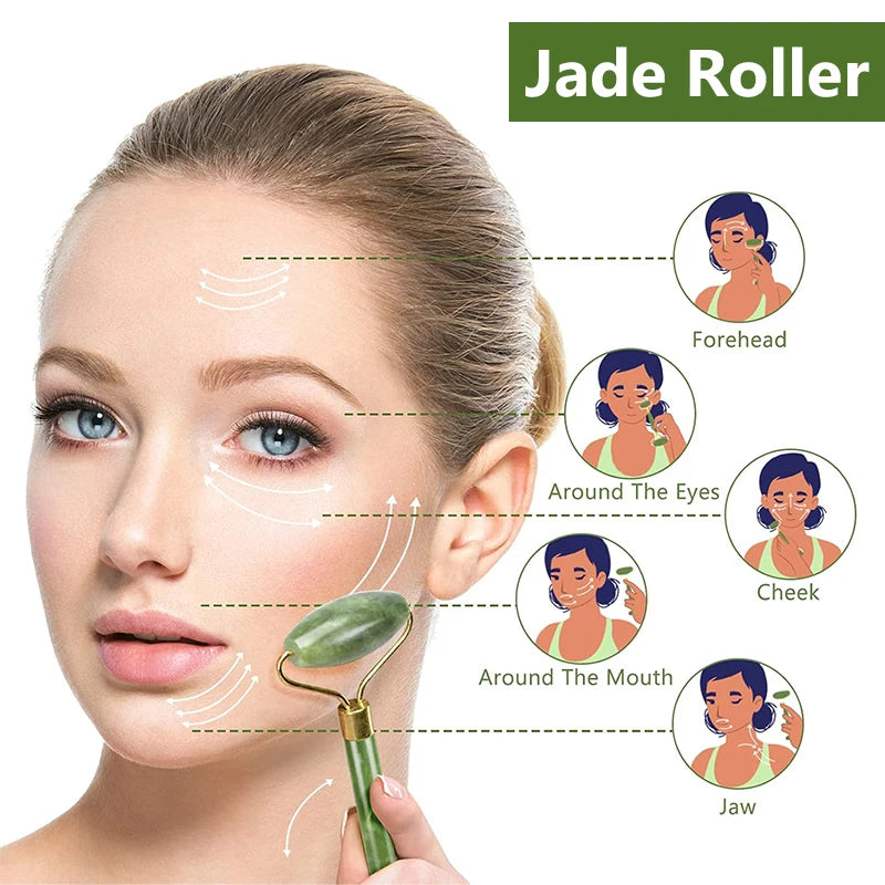 Jade Roller & Gua Sha Sculpting Set