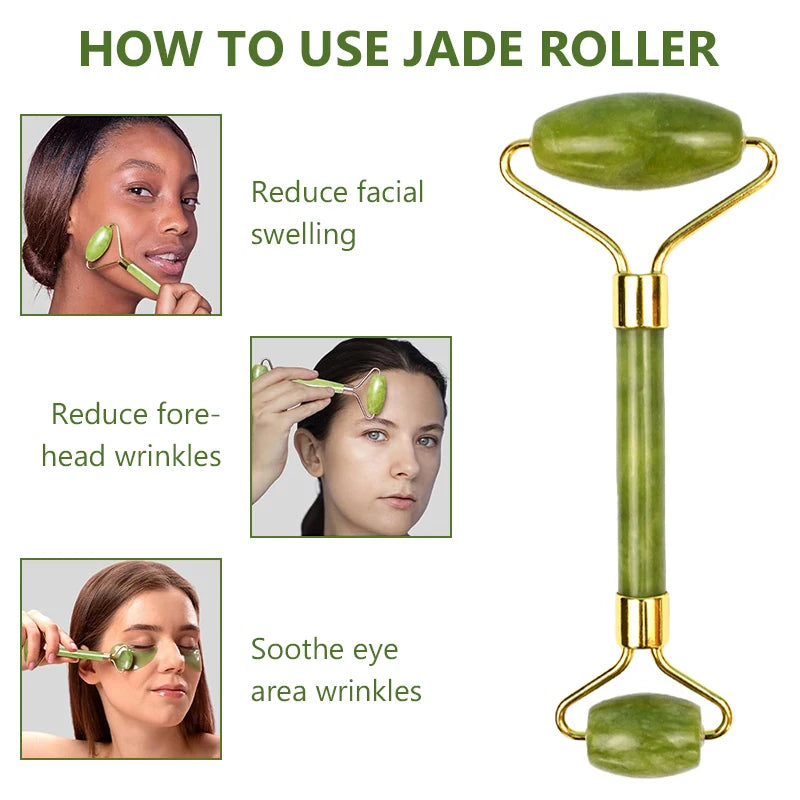 Jade Roller & Gua Sha Sculpting Set