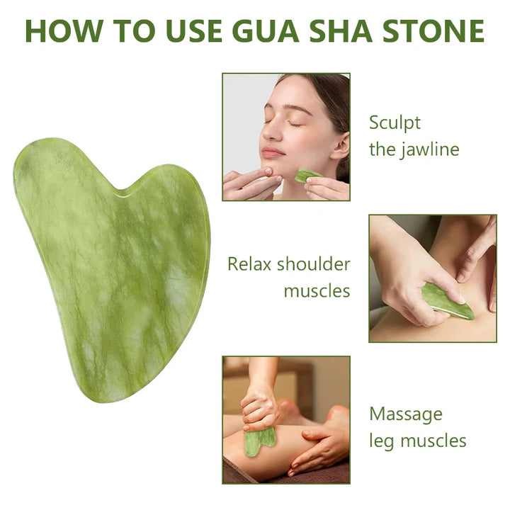 Jade Roller & Gua Sha Sculpting Set