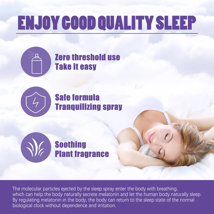 Lavender Sleep Spray Insomnia Therapy Pillow Mist Relieve Stress Effective Aromatherapy Improving Tired Sleep Essential Care Oil
